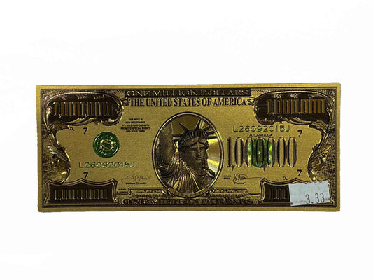 Gold Million Dollar Bill